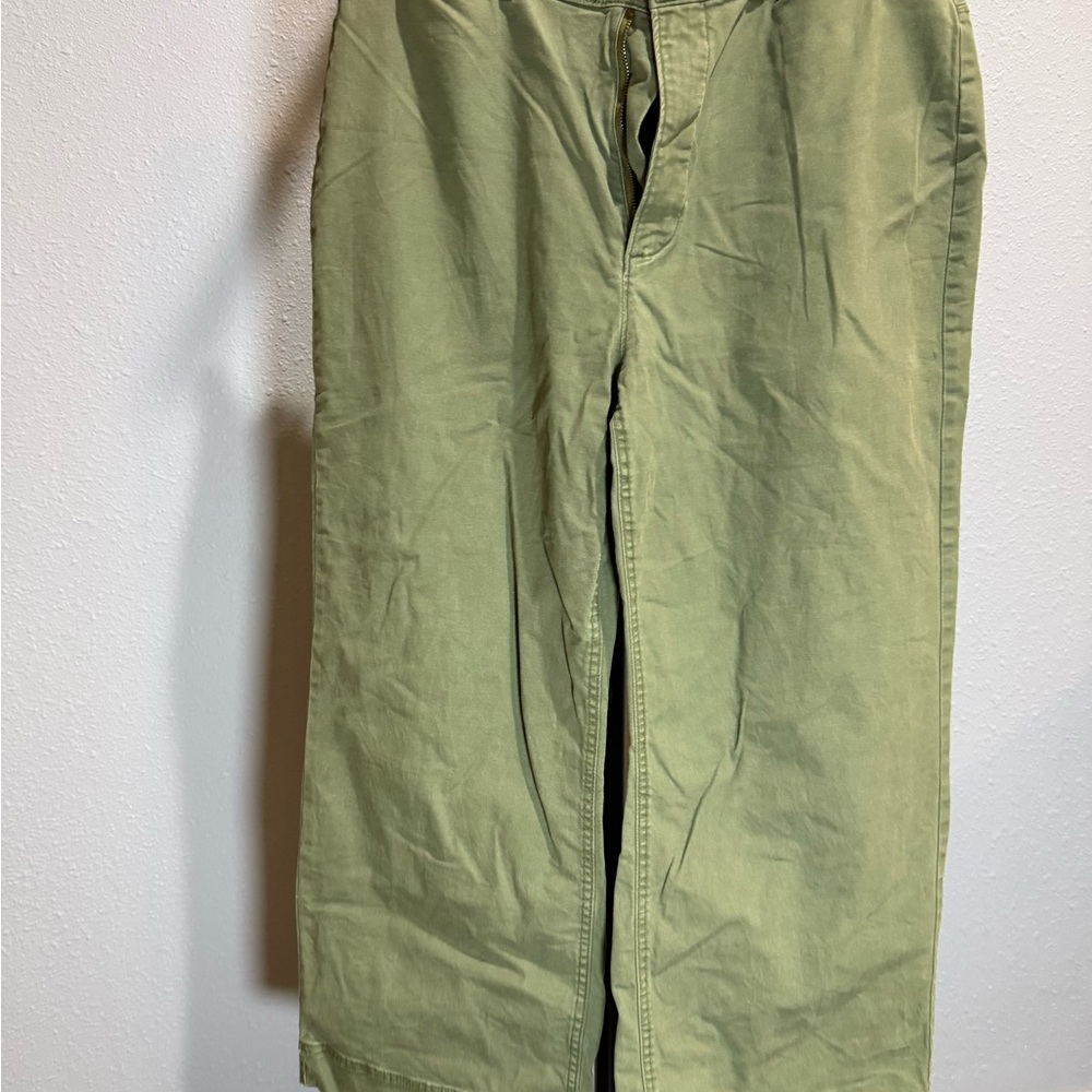 Old Navy Olive Green Wide Leg Ankle Pants